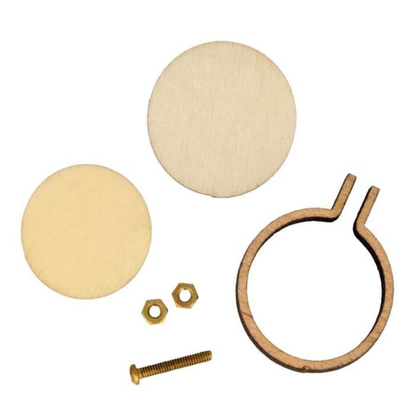 10 pyöreää riipusta brodeerattavaksi 2,4 cm Beige