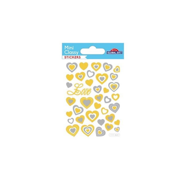 Hearts Stickers - Holografisk effekt - 1,8 cm Flerfärgad