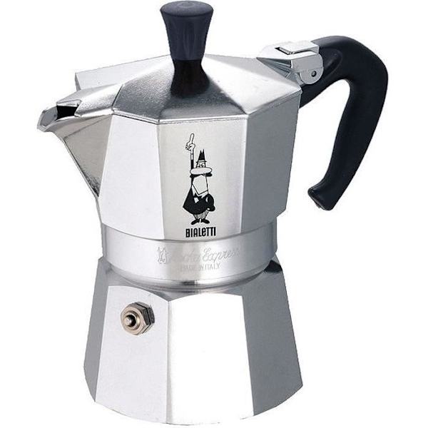 BIALETTI italiensk kaffemaskine - Moka Express - Aluminium - 3 kopper Grå