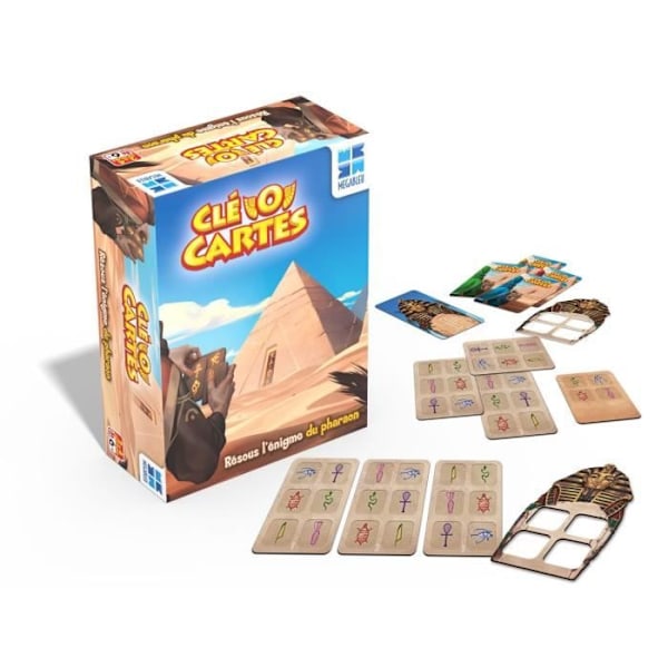 CLE'O'Cartes, Tænkespil og strategispil for de små og de store, Fra 6 år, Til 1 til 4 spillere, 678349, Megableu Flerfärgad