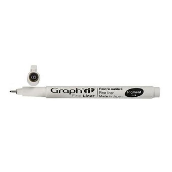 Feutre - Graph'It - Fineliner - Sort - Fin spids - 0,7 mm Svart