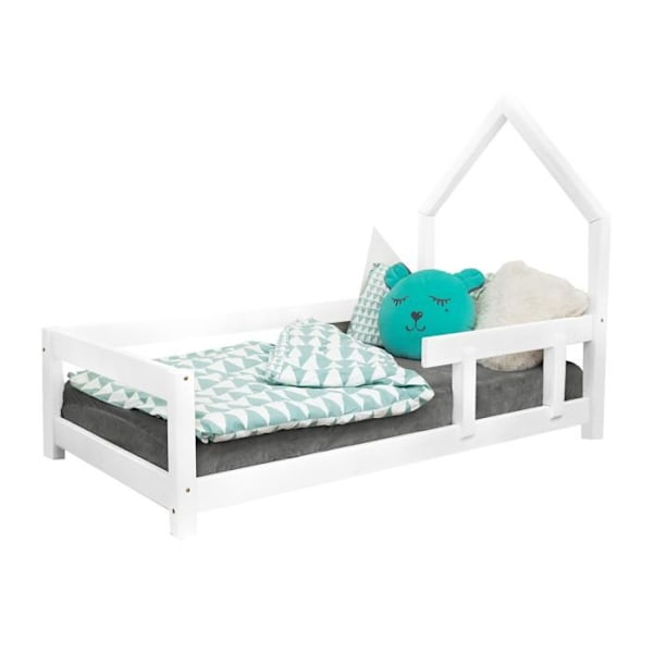 Lit cabane enfant POPPI 120 x 180 hvid 1 Vit