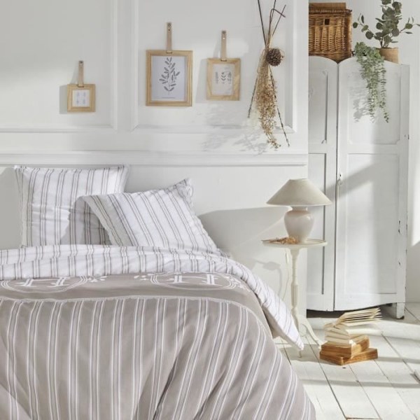 TÄNÄÄN VUODAVAANASARJA - PEETONPÄÄNTÖ 220X240 + 2 TYYNYLIINAT 63X63 - 100% PUUVILLA 57 lankalukua - Berenice