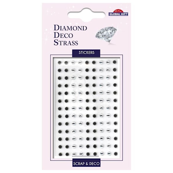 Rhinestone Stickers - Diamant - Sort Svart