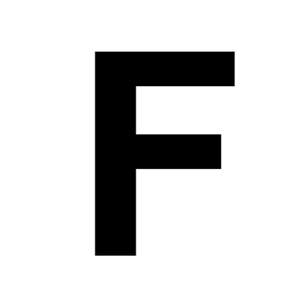 Iso kirjain F MDF-puusta koristeluun - 8 cm kastanj
