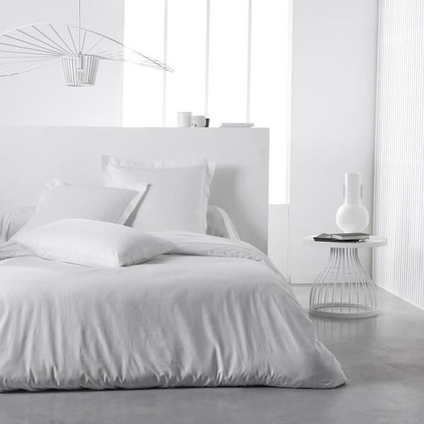 TÄNÄÄN Essential istuva lakana - 140 x 190 cm - 2 henkilöä - 100% tavallista puuvillaa - liitu Vit
