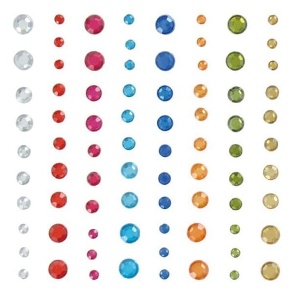 240 flerfärgade diamantpärlor Flerfärgad