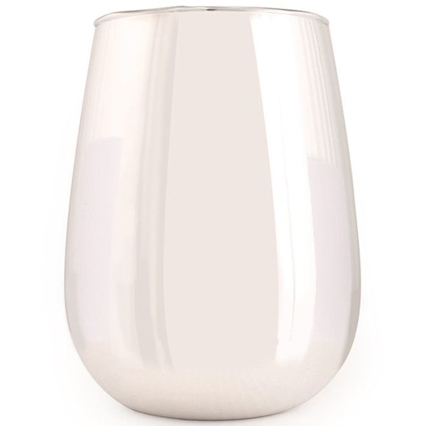 Design Candle Glas - sølv - 8,5 x 11,5 cm Silver