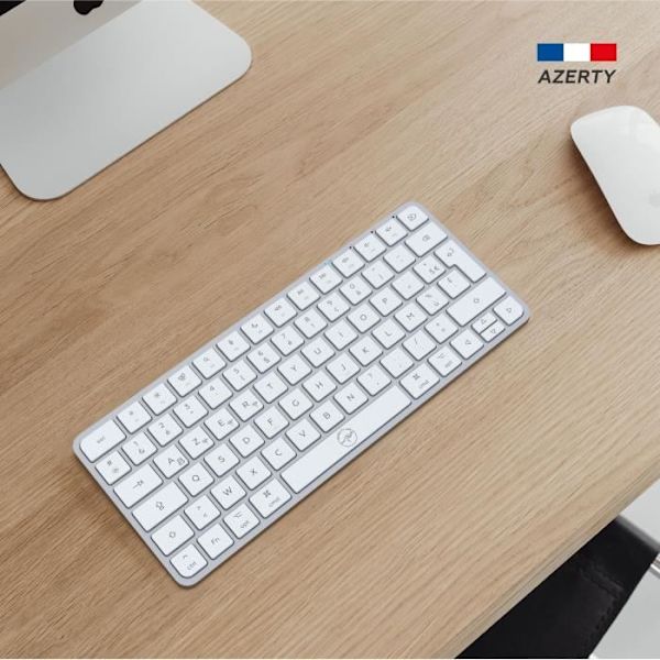Mini keyboard - Flat keys - MOBILITY LAB - KMP2000W - AZERTY - FR - Multi-connections - White
