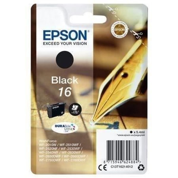 EPSON Ink Cartridge 16 Black - Nib (C13T16214022)