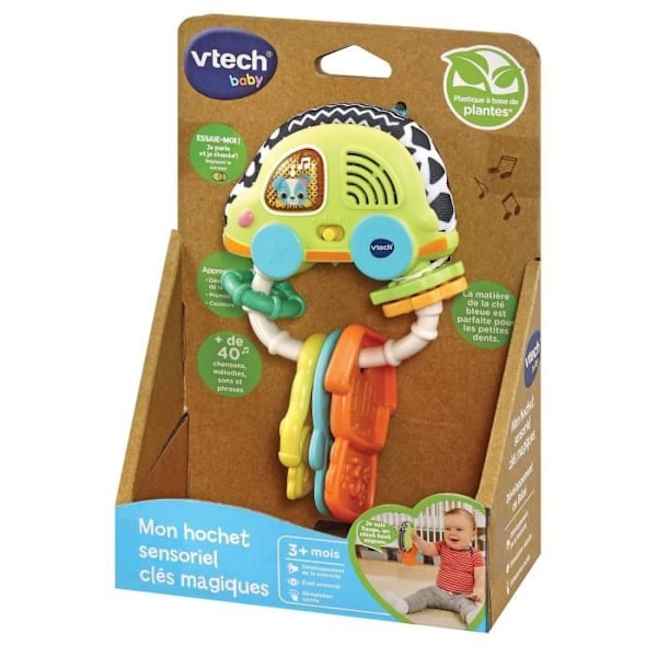 Vtech Baby Bioplastic Magic Keys Sensory Rattle Flerfärgad