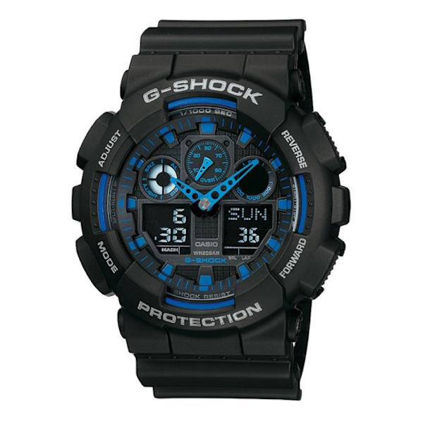 Montör - G SHOCK - GA-100-1A2ER - Resin - Vattentålighet 20 Atm - Digital Svart