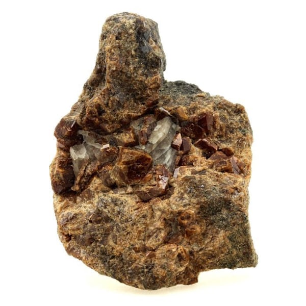 Sten og mineraler. Grossulær granat-Andradite. 250,0 ct. Pyrénées-Orientales, Frankrig.. Röd