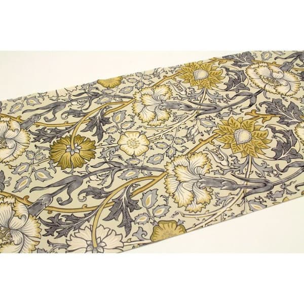 MT REMAKE William Morris blomster okker og taupe ocker, taupe