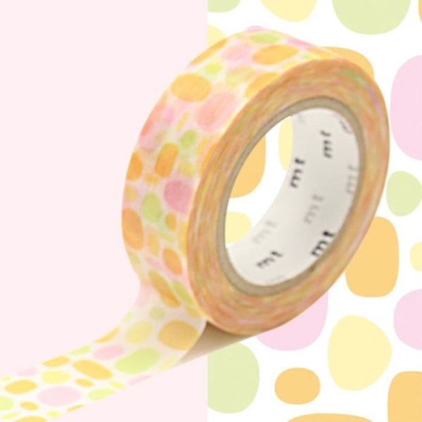 Masking tape - Ikke specificeret - Rund orange stenvæg - 1,5 cm - 7 m - Barn, Unisex Orange