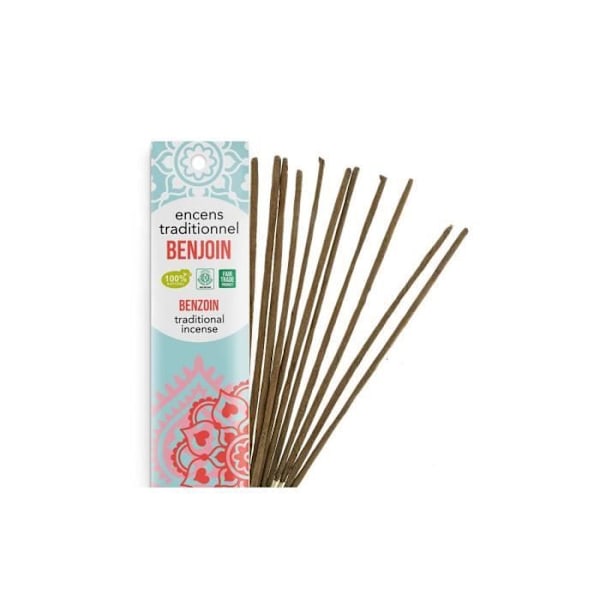 Røgelse - LES INCENSE DU MONDE - Benzoin - 100% naturlig - 5 æsker med 20 pinde - 45 min brændetid