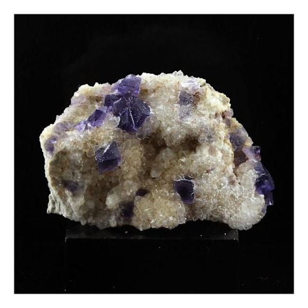 Sten og mineraler. Fluorit + Kvarts. 102,0 ct. La Cabaña, Berbes, Asturien, Spanien.