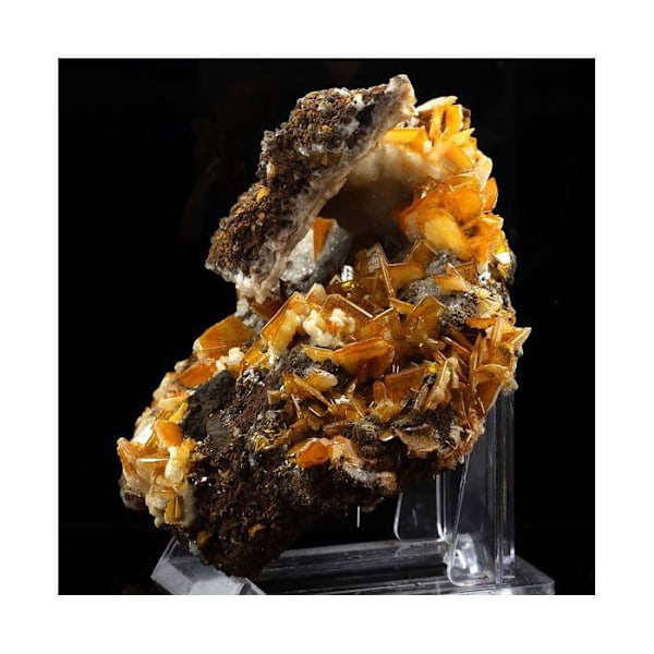 Stenar och mineraler. Wulfenit. 2550,5 cent. Los Lamentos Mts, Chihuahua, Mexiko.