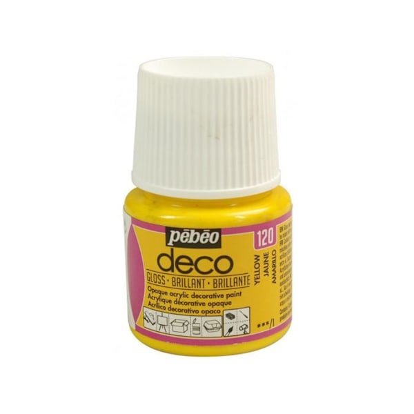 Akrylfärg - Pébéo - P.BO Déco - Djupt svart - Blank - 45ml djup svart