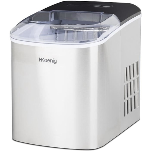 Maskine til isterninger HKOENIG - ICEK12 - Op til 12 kg isterninger pr. dag - 6 til 13 minutters produktion - Rustfrit stål