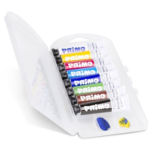 Alumiinituubi, PP-laatikko, 8 väriä. 12 ml Flerfärgad