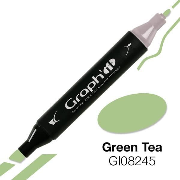 Graph'it 8245 Grøn te alkoholmarkør - Graph it Green - Uudslettelig - Fin - Dobbelt japansk spids Grönt te