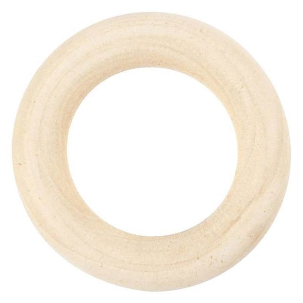 Gardinsringar - Creotime - 3,5 x 2 cm - Trä - Brun - 6 stycken kastanj