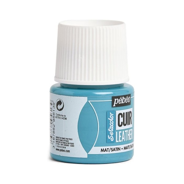 Läders färg - Setacolor - Turkosblå - 45 ml - Akryl - Blandad Turkos