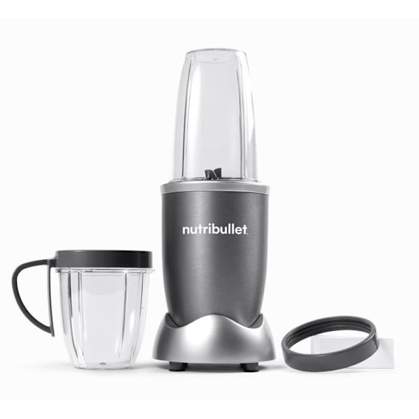 Blender - NUTRIBULLET - NB606DG - 600 W - 2 inkluderede kopper 700 ml og 500 ml - Grå - BPA-fri Grå