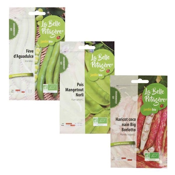 Baljväxter - 3 fröpaket för sådd