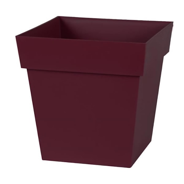 EDA TUSCANY Neliömäinen kukkaruukku 32 cm - Tilavuus 22 L - 32 x 32 x 32 cm - Burgundinpunainen Bourgogne röd