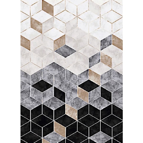 Stue endnu - LUXE - Sort - 80x150 cm - Skridsikker - Maskinvaskbar Svart