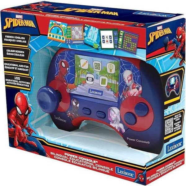 Bilingual educational console Spider-Man med LCD-skærm DA-EN Blå rød