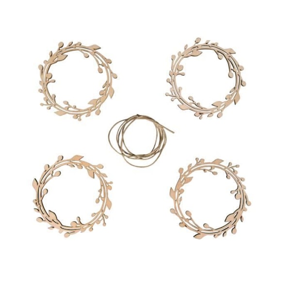Dekoruusko Coronnat, FSCMixCredit, 8cm, luonnonvärinen, + naru, sct.-LS 4kpl