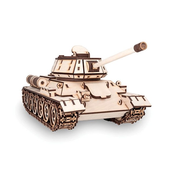 Eco-Wood-Art-mallisarja 600 kpl T-34 Tank Wood Beige