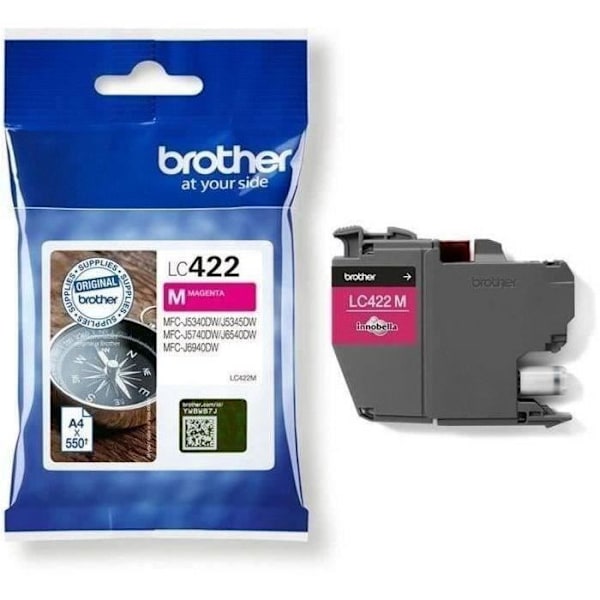 Patron LC422M - BROTHER - Magenta - 550 p - For Business Smart MFC-J5340DW, MFC-J5345DW, MFC-J5740DW, MFC-J6540DW og