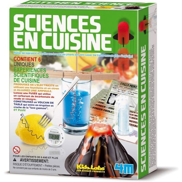 Science Experiment Kit - 4M - Science in the Kitchen - 6 eksperimenter - Indendørs - Sort Flerfärgad