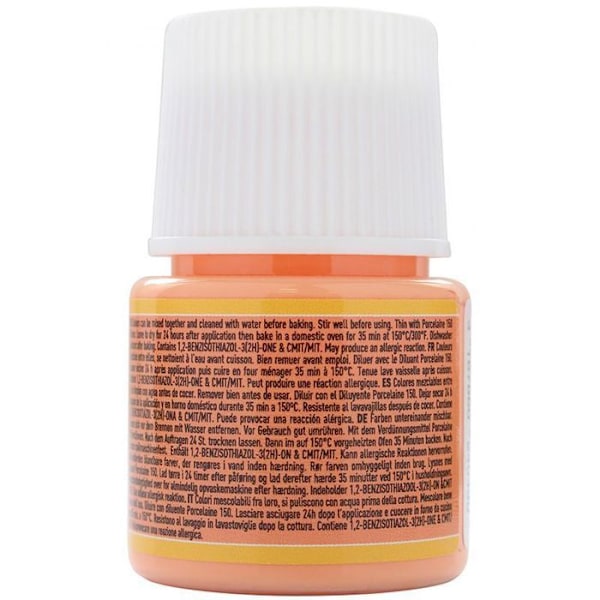 Blank vandbaseret porcelænsmaling - Mango - 45 ml Orange
