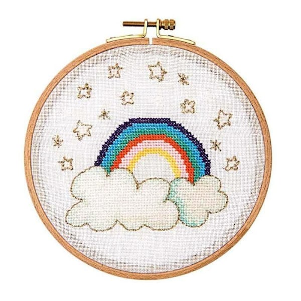 Korsstingsbroderisæt - Rainbow Regnbåge