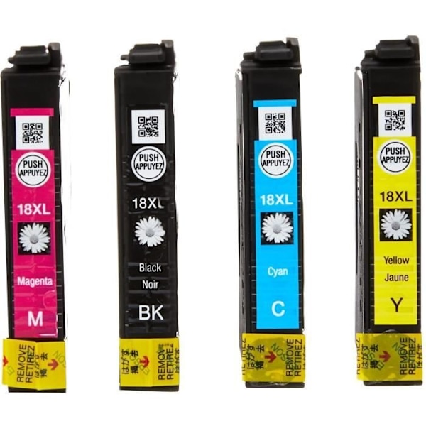 EPSON Multipack XL T1806 - Daisy - Sort, Cyan, Magenta, Gul (C13T18164012)