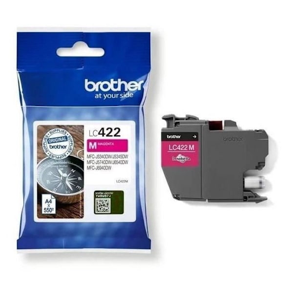 Patron LC422M - BROTHER - Magenta - 550 p - For Business Smart MFC-J5340DW, MFC-J5345DW, MFC-J5740DW, MFC-J6540DW og