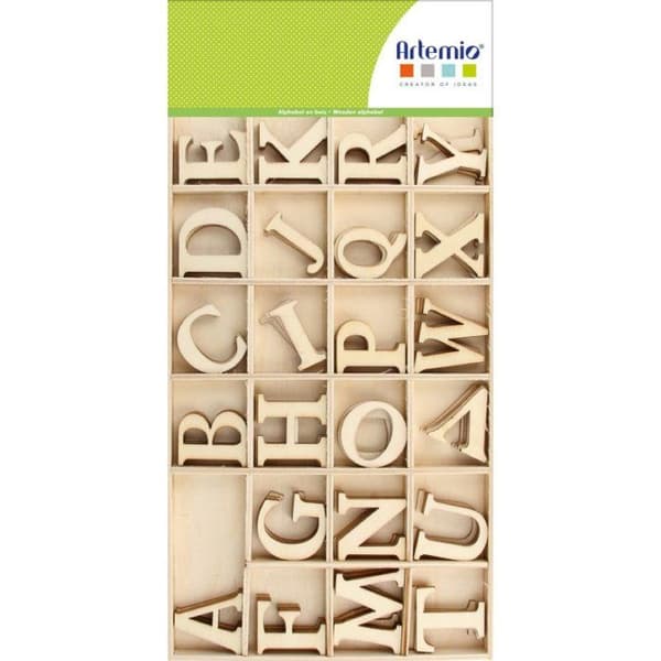 ALFABETTIT - 3X1,2 CM - 130 KPL beige
