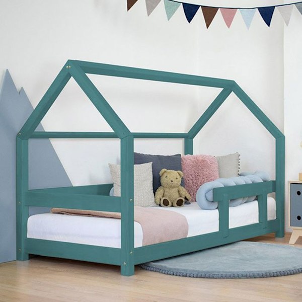 Lit cabane enfant TERY 80 x 160 grøn petrol Grön