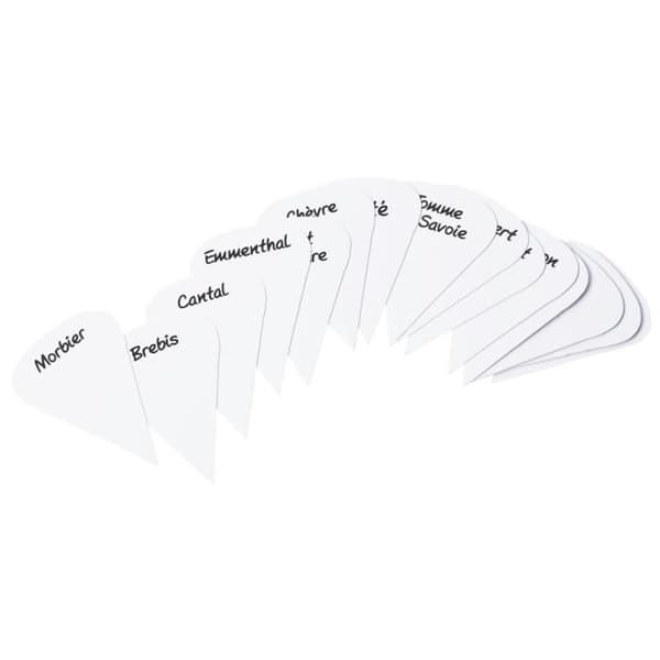 Marque-fromages - CHEVALIER DIFFUSION - x16 - Plast - Vit - 5 cm x 3,5 cm Vit