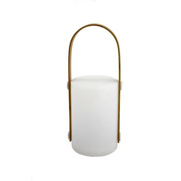 USB uppladdningsbar bärbar lykta - GALIX - Bambu/plast - 4 WRGB lysdioder - 1500mAh - Vit