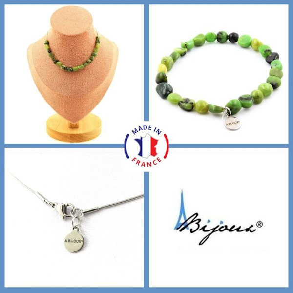 Sten og mineraler. Smykkesæt Armbånd Halskæde 20 Nephrite Jade perler fra Xiuyan Kan tilpasses størrelse.