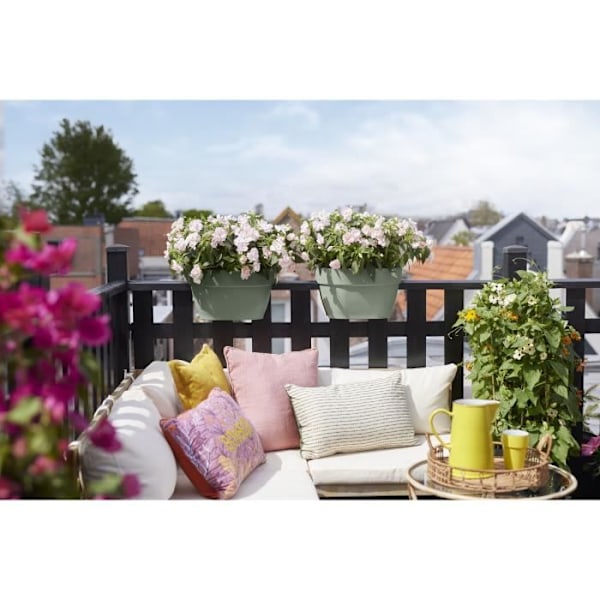 ELHO - Kukkaruukku - Vibia Campana Flower Bridge 40 - Pistaasinvihreä - Ulkoparveke - P 26 x L 39 x K 22 cm Pistage grön