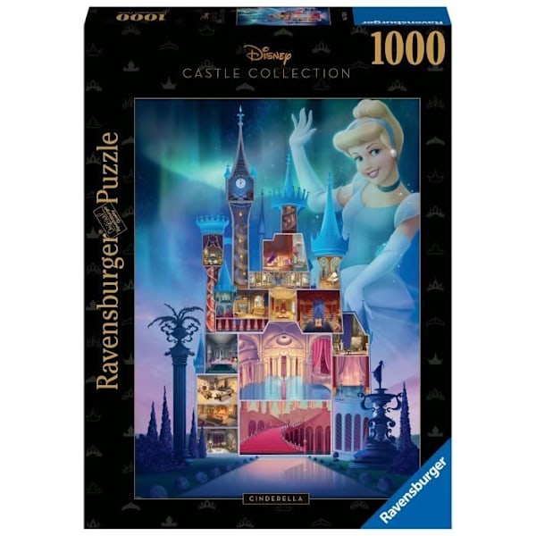 Ravensburger-PRINCESS-Pussel 1000 bitar - Askungen (Disney Prince Castle Collection)-4005556173310-14 år och uppåt Flerfärgad