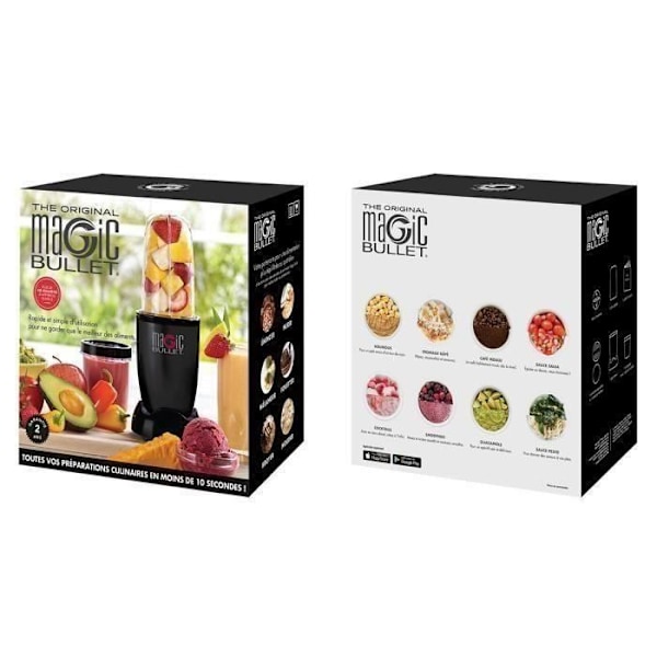 Blender Magic Bullet - NUTRIBULLET - 2 inkluderade mugg 570 ml och 350 ml - 200W - Svart Svart