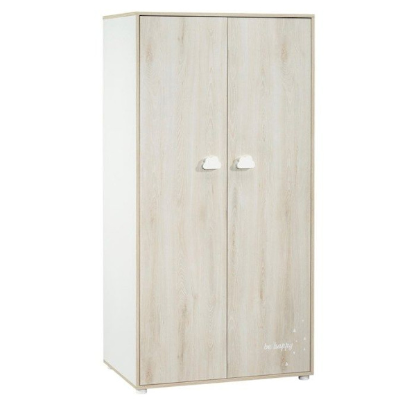 Smile vauvan vaatekaappi - Pyökki - 2 ovea - 168x85x57cm - Vauvan hinta Beige